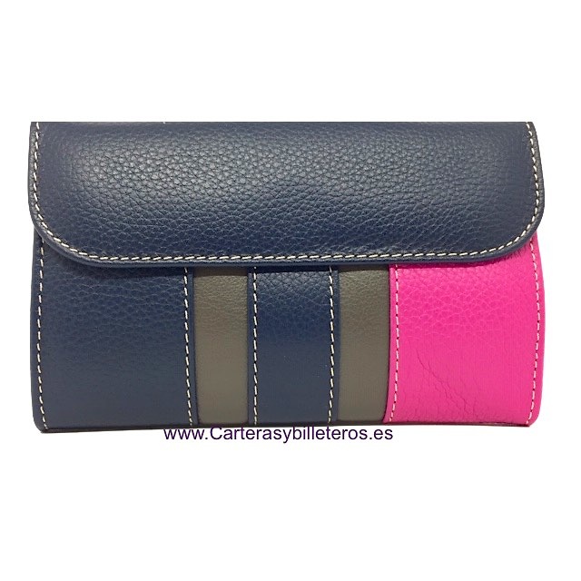 WALLET WOMEN'S WITH A LEATHER BOW MADE IN SPAIN 