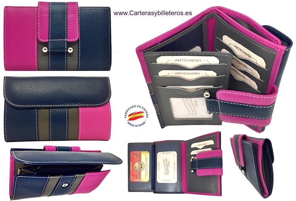 WALLET WOMEN'S WITH A LEATHER BOW MADE IN SPAIN 