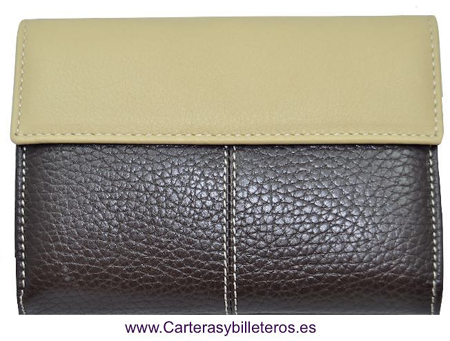 WALLET WOMEN'S WITH A LEATHER BOW WITH ORNAMENT MADE IN SPAIN 