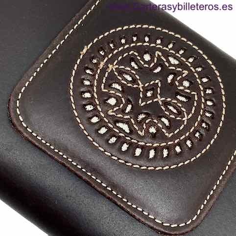 WALLET WOMEN'S WITH A LEATHER BOW WITH ORNAMENT MADE IN SPAIN 