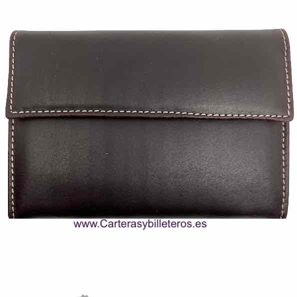 WALLET WOMEN'S WITH A LEATHER BOW WITH ORNAMENT MADE IN SPAIN 