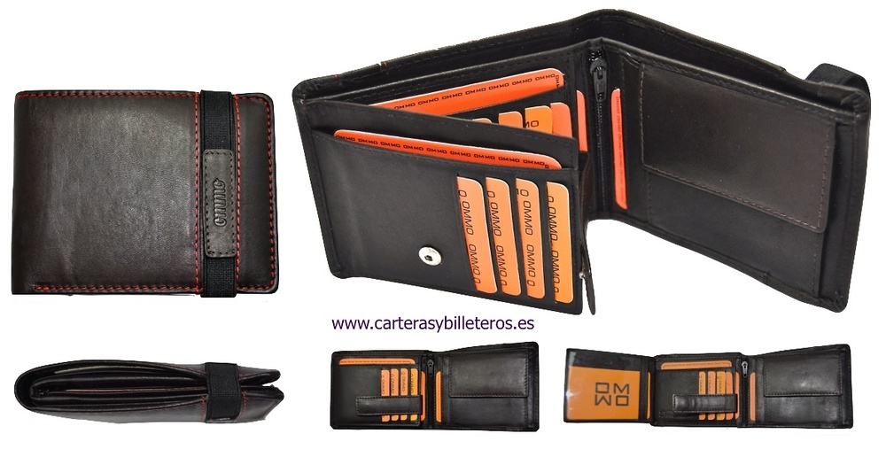 WALLETS WITH ELASTIC CLOSURE WITH LEATHER PURSE 