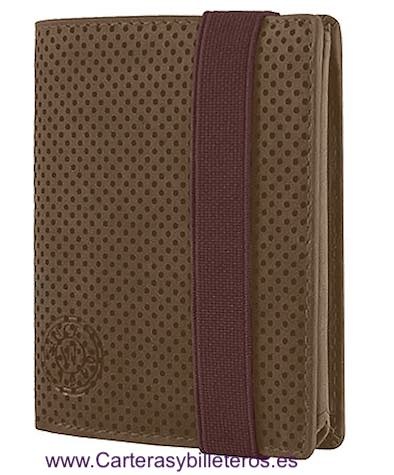 WILDZONE MEN'S WALLET WALLET WITH ELASTIC CLOSURE AND NON-SLIP LEATHER 