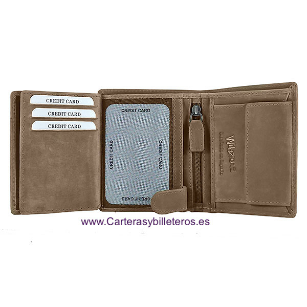 WILDZONE MEN'S WALLET WALLET WITH ELASTIC CLOSURE AND NON-SLIP LEATHER 