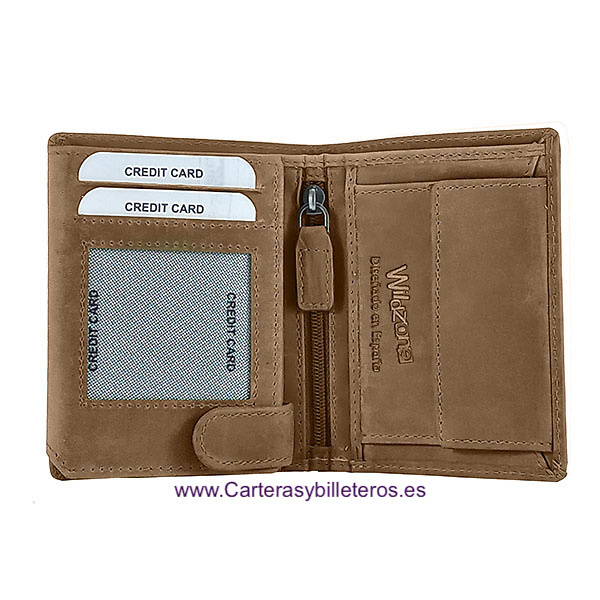 WILDZONE MEN'S WALLET WALLET WITH ELASTIC CLOSURE AND NON-SLIP LEATHER 