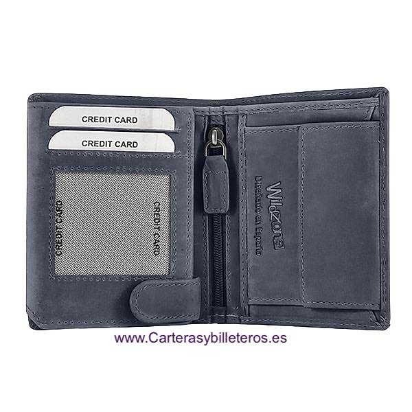 WILDZONE MEN'S WALLET WALLET WITH ELASTIC CLOSURE AND NON-SLIP LEATHER 