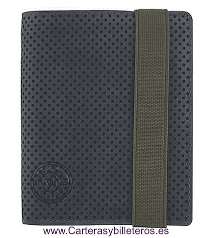 WILDZONE MEN'S WALLET WALLET WITH ELASTIC CLOSURE AND NON-SLIP LEATHER 