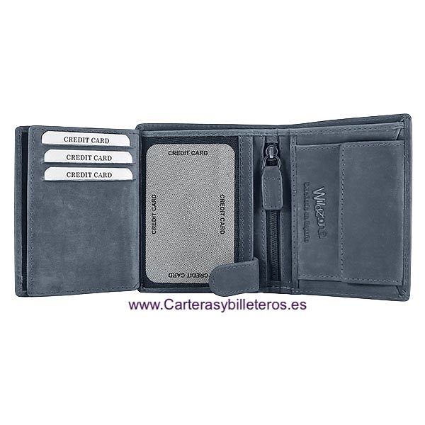 WILDZONE MEN'S WALLET WALLET WITH ELASTIC CLOSURE AND NON-SLIP LEATHER 