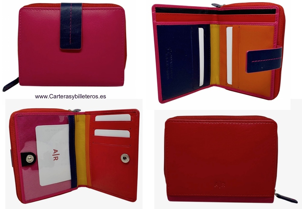 WOMAN WALLET WITH PURSE MADE LEATHER - Nuevos colores colección 2019-2020 - 