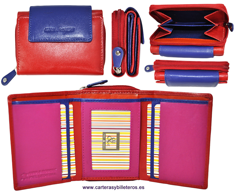 WOMEN´S WALLET WITH PURSE MADE IN LEATHER VERY COMPLETE 