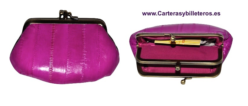 WOMEN PURSE WITH LEATHER DOUBLE NOZZLE 