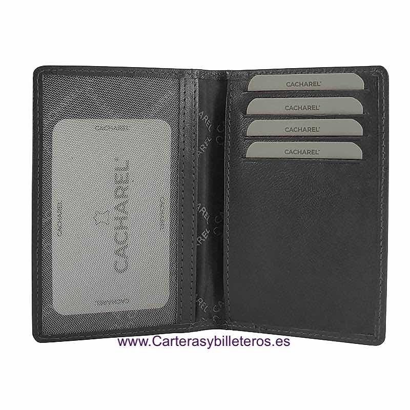 WOMEN'S LEATHER WALLET + REMOVABLE CARD HOLDER BRAND CACHAREL 