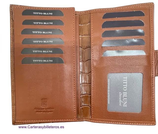 WOMEN'S LEATHER WALLET LUXURY COCO BRAND TIITO BLUNI 