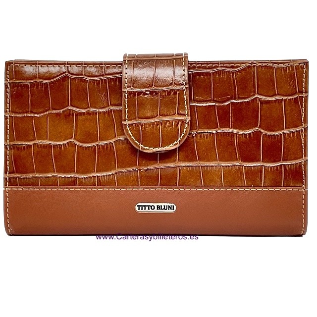 WOMEN'S LEATHER WALLET LUXURY COCO BRAND TIITO BLUNI 