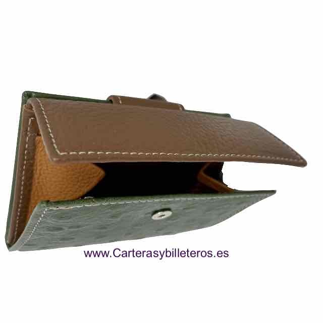 WOMEN'S LEATHER WALLET OF AVESTRUZ 