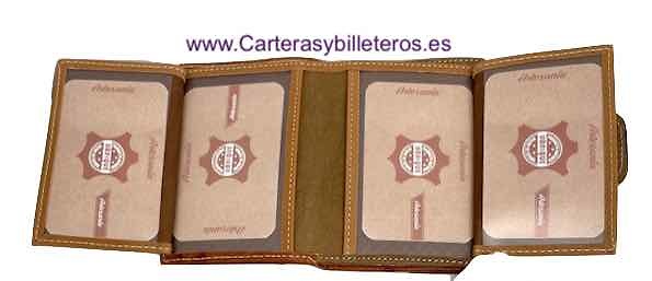 WOMEN'S LEATHER WALLET OF AVESTRUZ 