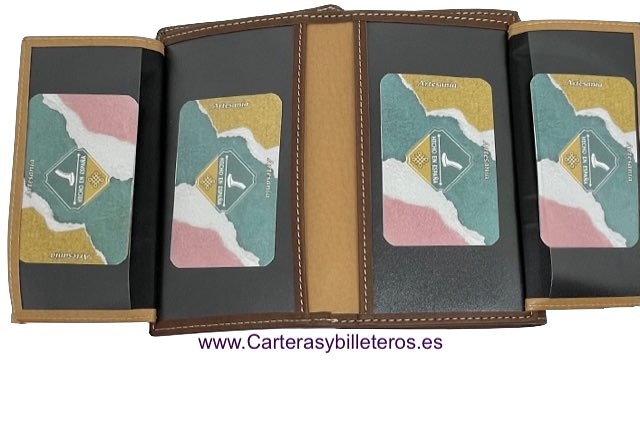 WOMEN'S LEATHER WALLET WITH SUEDE MADE IN UBRIQUE 