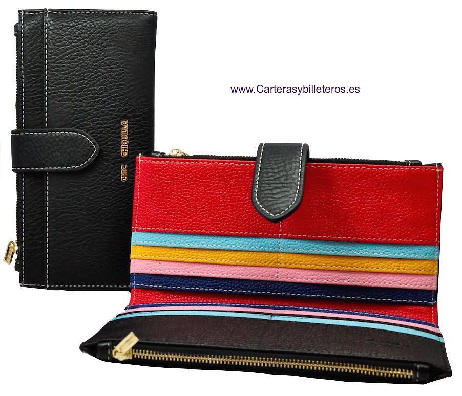 WOMEN'S LONG WALLETS PU - SET OF 2 - 