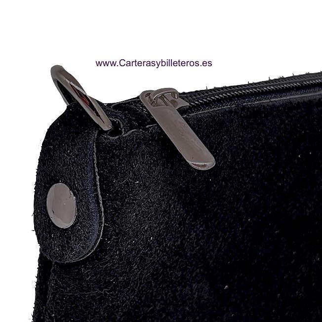 WOMEN'S MEDIUM SPLIT LEATHER BAG WITH SHOULDER STRAP TO CROSS OVER OR CARRY OVER THE SHOULDER 