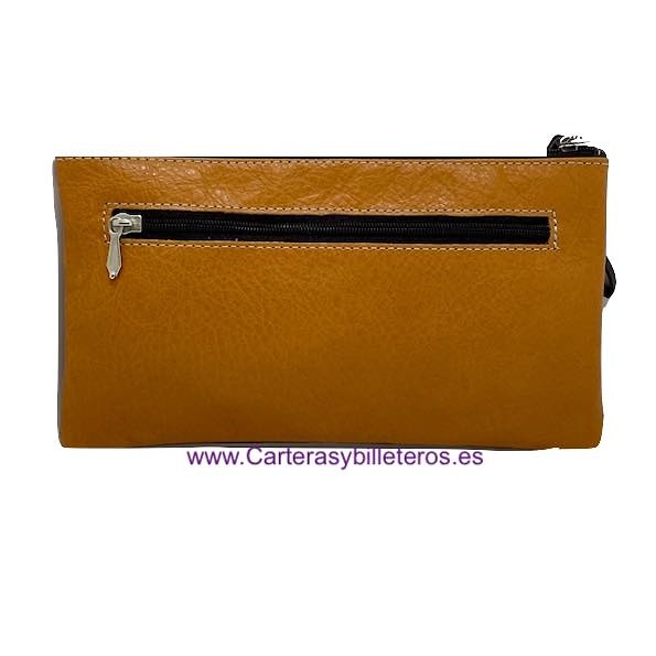 WOMEN'S WALLET-HANDBAG WITH DECORATION ON THE CLOSURE - 15 COLORS- 