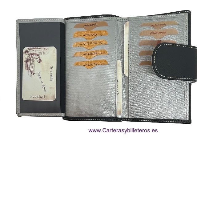 WOMEN'S WALLET MEDIUM LEATHER WITH ZIPPER PURSE 