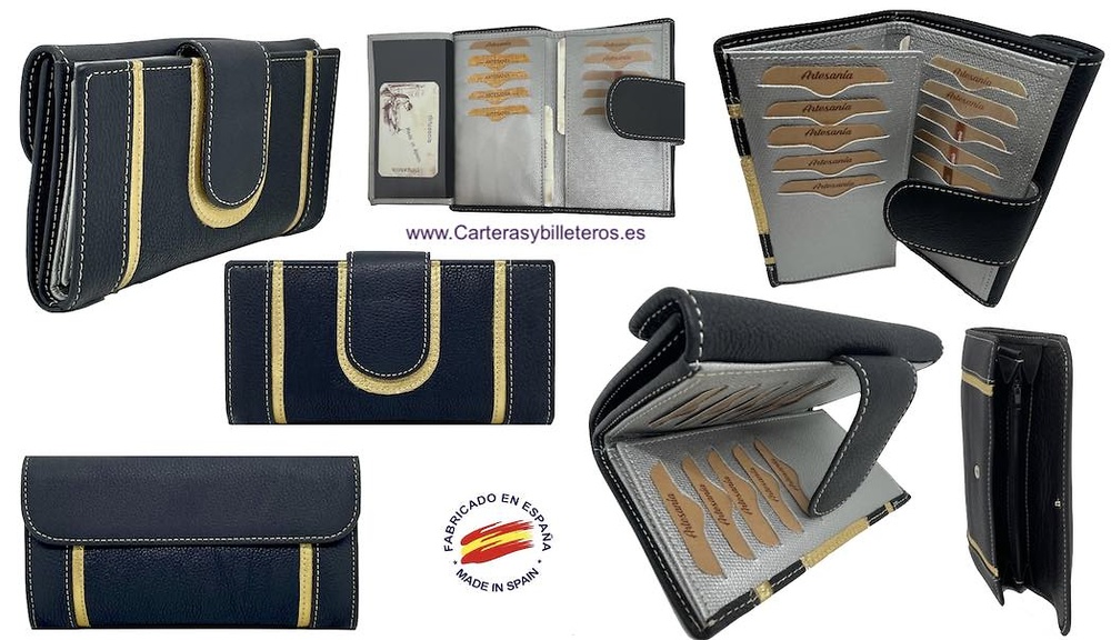 WOMEN'S WALLET MEDIUM LEATHER WITH ZIPPER PURSE 