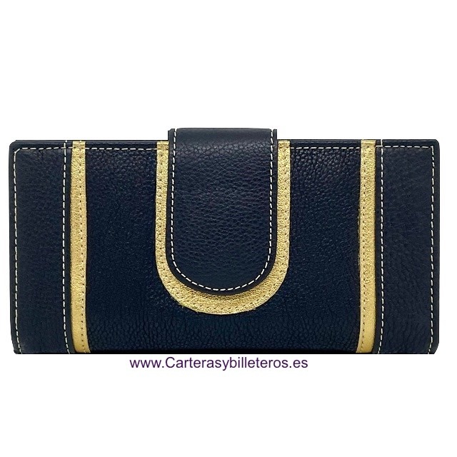 WOMEN'S WALLET MEDIUM LEATHER WITH ZIPPER PURSE 