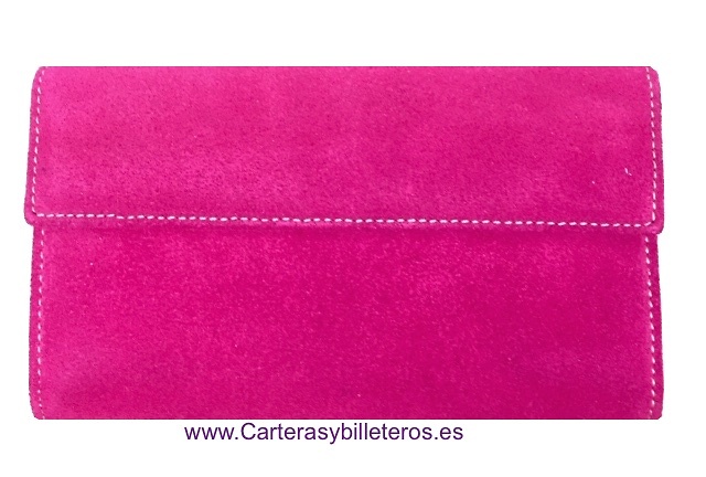 WOMEN'S WALLET WITH DECORATION ON THE CLOSURE PINK 