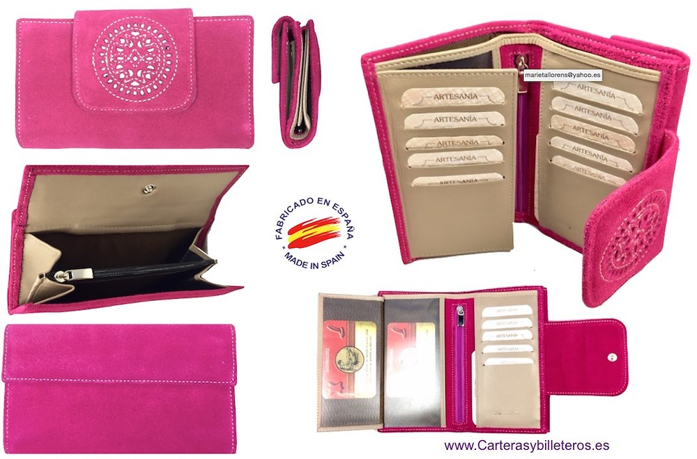 WOMEN'S WALLET WITH DECORATION ON THE CLOSURE PINK 