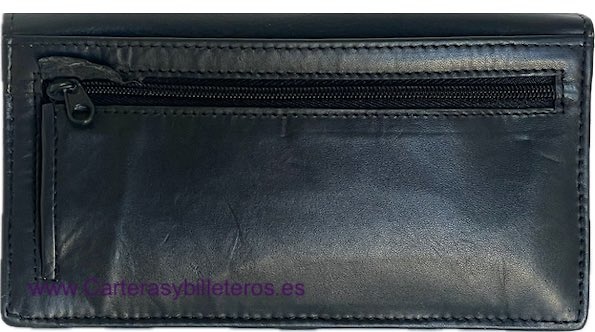 WOMEN'S WALLET WITH FLAP CLOSURE WITH DIVIDERS AND COIN POCKET 