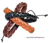 ADJUSTABLE BRAIDED LEATHER BRACELETS