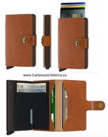 ALUMINUM WALLET AND CARD HOLDER AUTOMATIC EXTRACTION