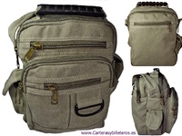 CANVAS BAG MAN WITH 5 POCKETS SIZE BIG