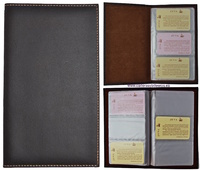 CARD FOR DESK LEATHER FOR 60 CARDS CAPACITY