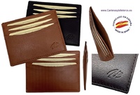 EXTRA-FINE  LEATHER WALLET CARD HOLDER