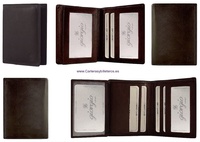  HOLDER WALLET OF LEATHER AUTHENTIC NAPA LUX