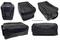 LARGE LEATHER TOILET BAG FOR MEN