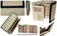 LARGE WOMEN'S WALLET WITH LARGE WALLET PURSE AND LARGE CARD HOLDER ALL IN LEATHER