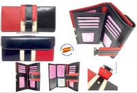 LARGUE  WALLET WOMEN'S WITH A LEATHER BOW  MADE IN SPAIN 