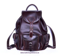 LEATHER BACKPACK WITH FOUR POCKETS SIZE BIG 