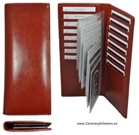 LEATHER CARD FOR UP TO 24 CARDS CAPACITY.