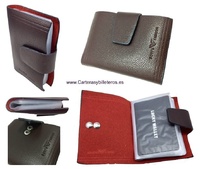 LEATHER WALLET CARD HOLDER 26 CARDS 