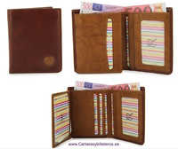 LEATHER WALLET CARD TWO TONE