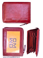 LEATHER WALLET HOLDER OF THE MARK OMMO WITH BELLOWS