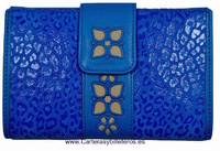 LEATHER WALLET WOMAN PURSE AND CARD FOLDER