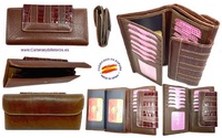 LONG WOMEN'S WALLET OF COCO AND COW LEATHER MADE IN UBRIQUE 