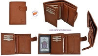 MAN LEATHER WALLET NAPA LUX WITH CLOSURE - 5 COLORS -