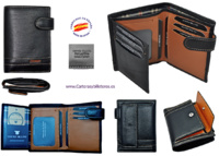 MAN WALLET BRAND BLUNI TITTO MAKE IN LUXURY LEATHER 10 CREDIT CARDS