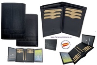 MAN WALLET BRAND BLUNI TITTO MAKE IN LUXURY LEATHER 16 CREDIT CARDS HERRINGBONE ENGRAVED