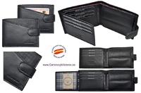 MAN WALLET BRAND BLUNI TITTO MAKE IN LUXURY LEATHER  GRAPHITEC